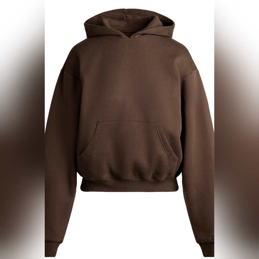 NWT Skims Cotton Fleece Hoodie. Dark Sepia/ Size Large